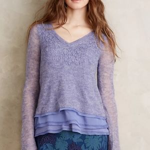Anthropologie Alessia Mohair Pullover in Lavender
